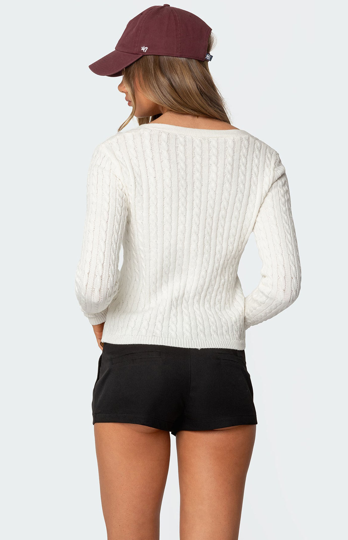 Edikted Odelia Cable Knit Cardigan