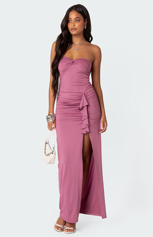 Ashley Gathered Ruffle Maxi Dress image number 1