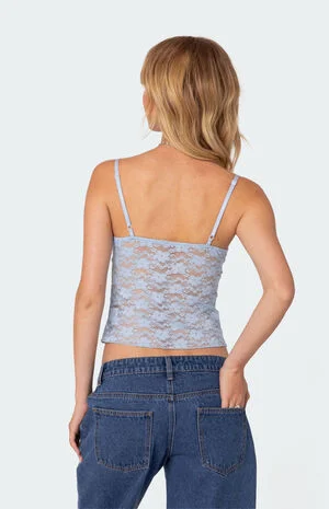 Eira Sheer Lace Tank Top image number 5