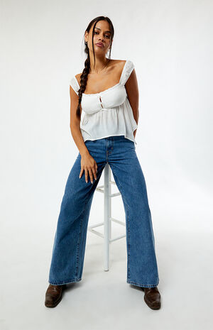 Dark Indigo '94 Baggy Wide Leg Jeans image number 1