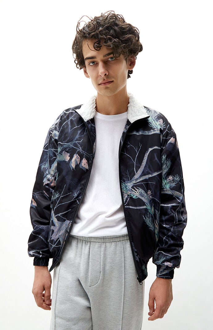 PacSun Tree Camo Sherpa Puffer Jacket PacSun
