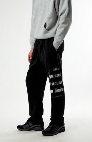 Black Expressions Baggy Sweatpants image number 2