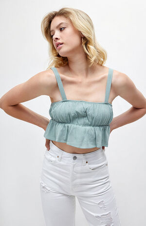 Petite Peplum Tank Top image number 1