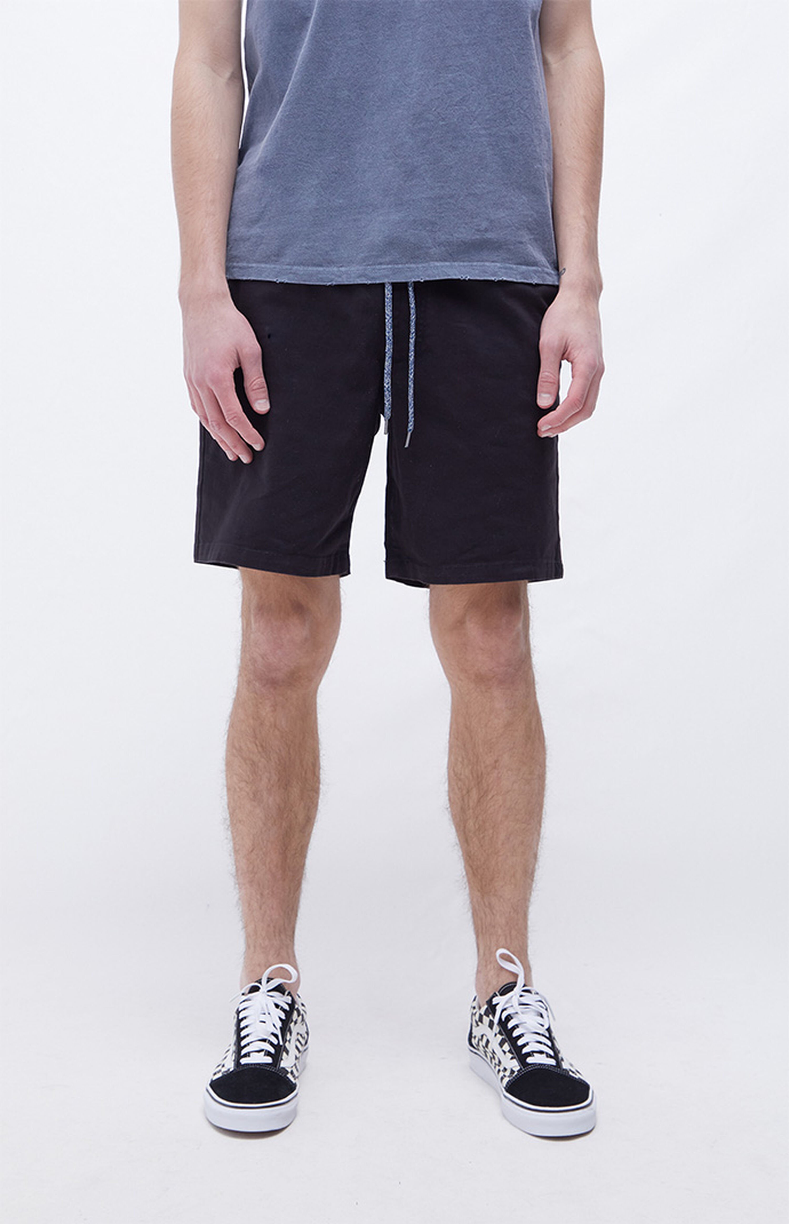 PacSun Twill Black Drawstring Shorts PacSun