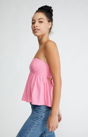 Strapless Tie Back Tube Top image number 3