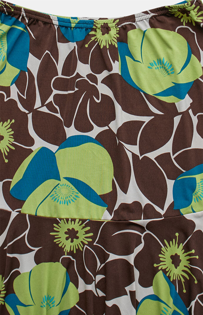 PS VINTAGE Brown 2000s Y2K Midi Skirt