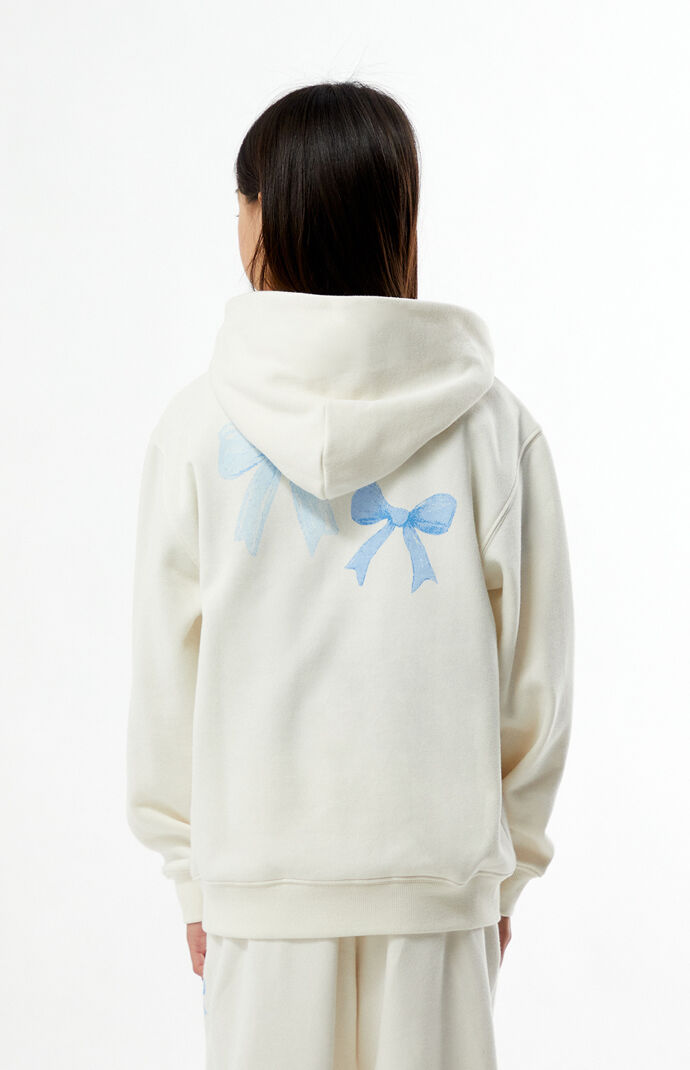 Pacsun Kids Off White Bows Full Zip Hoodie | PacSun