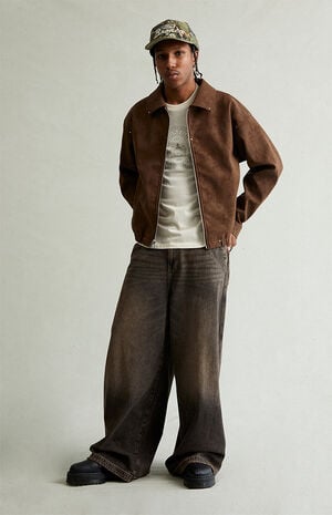 Ryder Ultra Baggy Jeans Washed Dark Brown image number 2