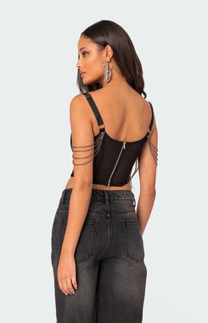 Norah Draped Rhinestone Corset image number 4