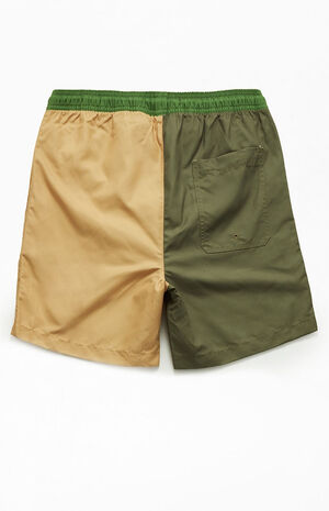 Tan Colorblock 6.5" Swim Trunks image number 2