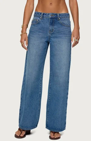 Ery Wide Leg Mid Rise Jeans image number 1
