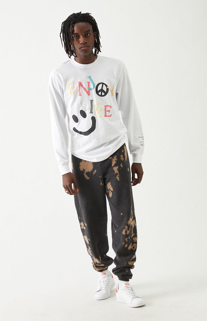 Bleached sweatshirt and clearance sweatpants