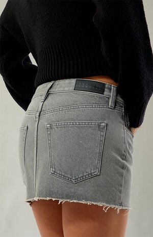Lara Gray Low Rise Denim Mini Skirt image number 3