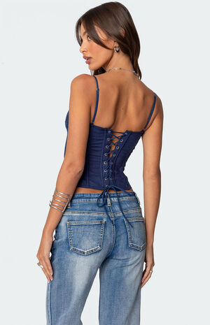 Avena Linen Look Lacey Corset image number 4