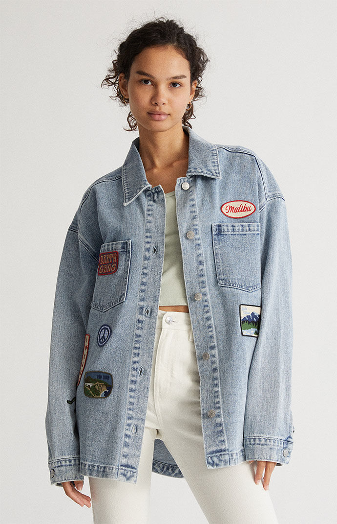 Jacket with patches sales women's