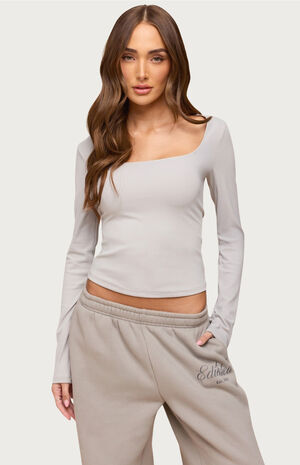 Hayden Square Neck Long Sleeve Top image number 1