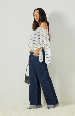 Coco Polka Dot Chiffon Poncho image number 1