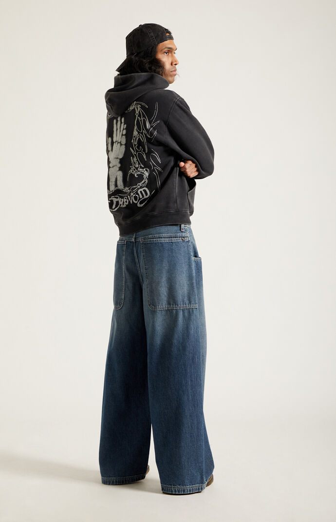 Pacsun Ryder Ultra Baggy Jeans Dark Blue