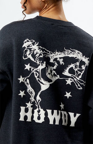 Horse Riding Howdy Crew Neck Sweatshirt image number 2