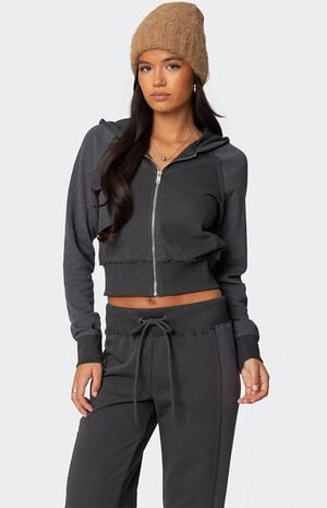 Chandler Waffle Hooded Cardigan image number 1