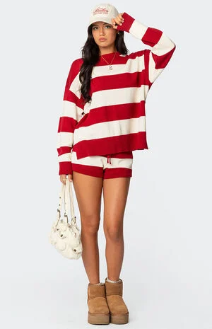 Riley Striped Knit Shorts image number 1