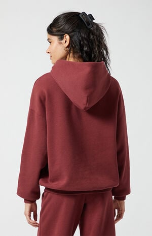 Burgundy LA Applique Hoodie image number 4