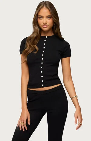 Vanessa Button Up Knit Top image number 1