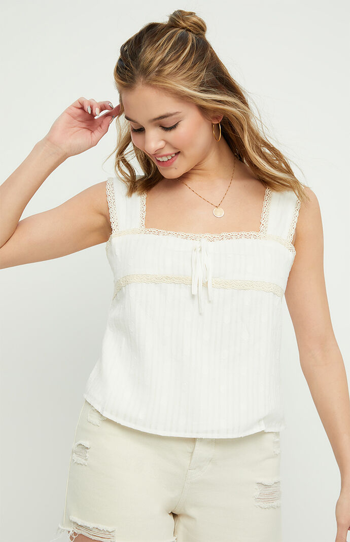 Geranium Lace Top