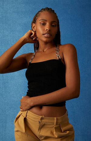 x PacSun '90s Chained Up Halter Top image number 1