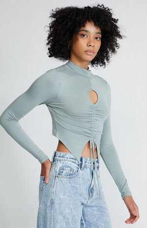 Long Sleeve Cinch Top image number 3