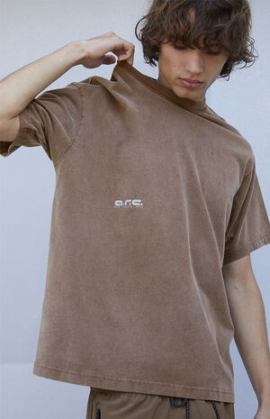 Brown Vintage Wash Comfort Heavyweight T-Shirt image number 3