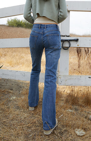 Medium Blue Brielle Bootcut Low Rise Jeans image number 3