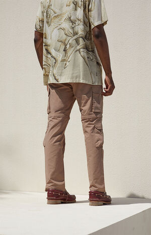 Brown Zip Off Cargo Pants image number 4