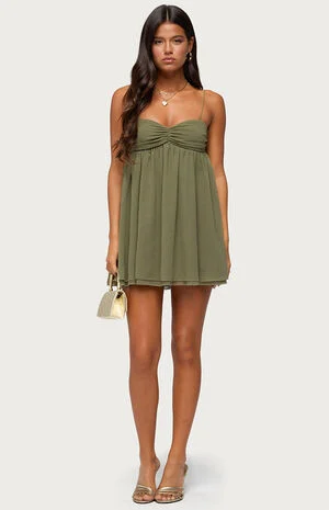 Ariellah Chiffon Babydoll Mini Dress image number 5