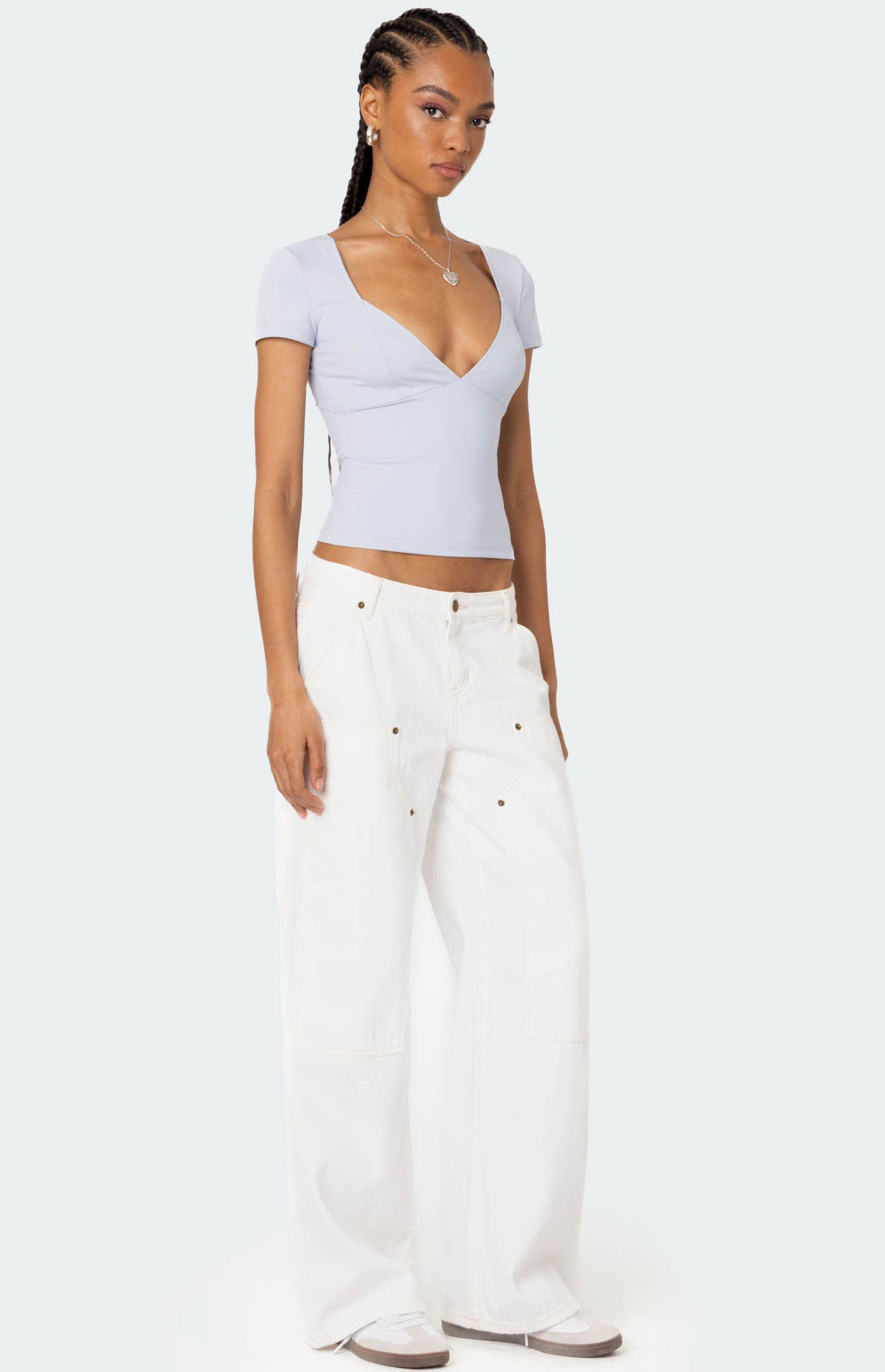トップス KATIE TOP koi Basics Katie Women's 4-Pocket Mock-Wrap Scrub Top