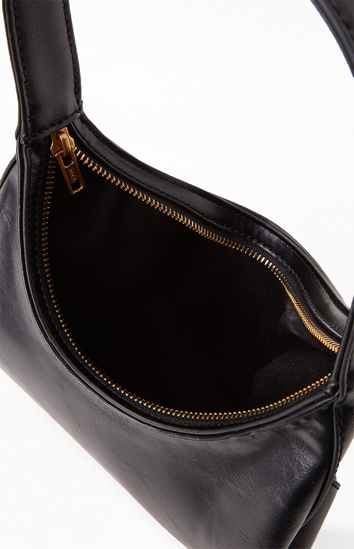 Black faux leather purse 2025