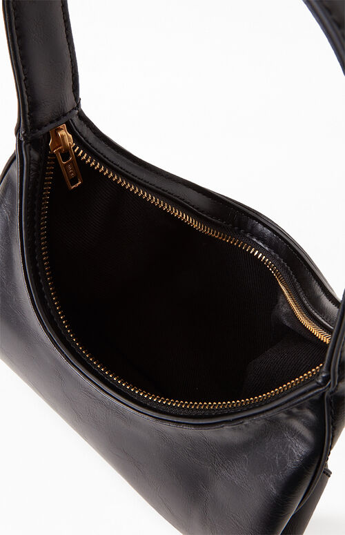 John Galt Black Faux Leather Purse PacSun