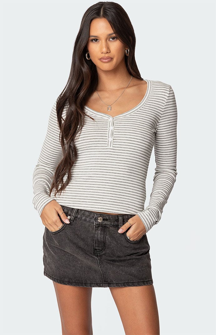 Edikted Jocelyn Striped Top