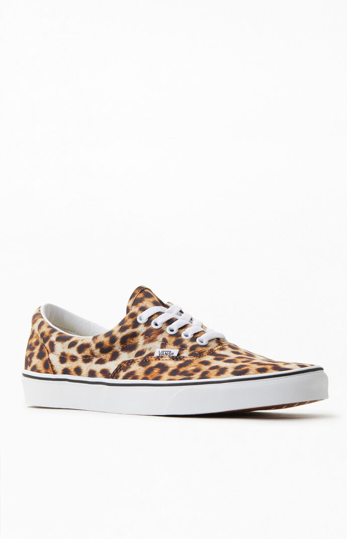 vans leopard print era sneakers