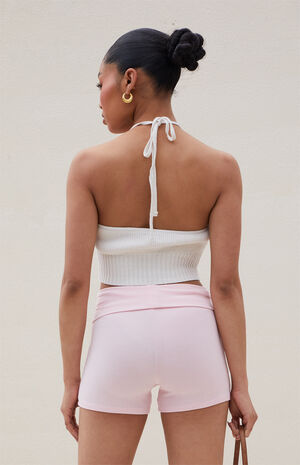 Fold-Over Knit Biker Shorts image number 4