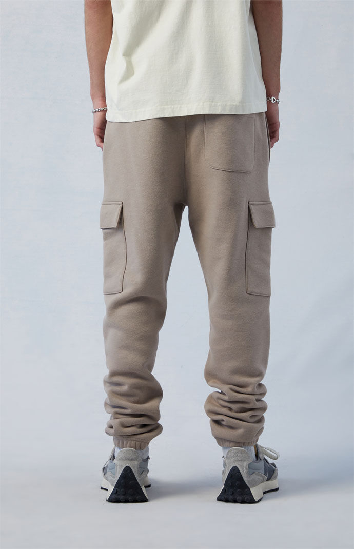 Mens fleece cargo discount sweatpants