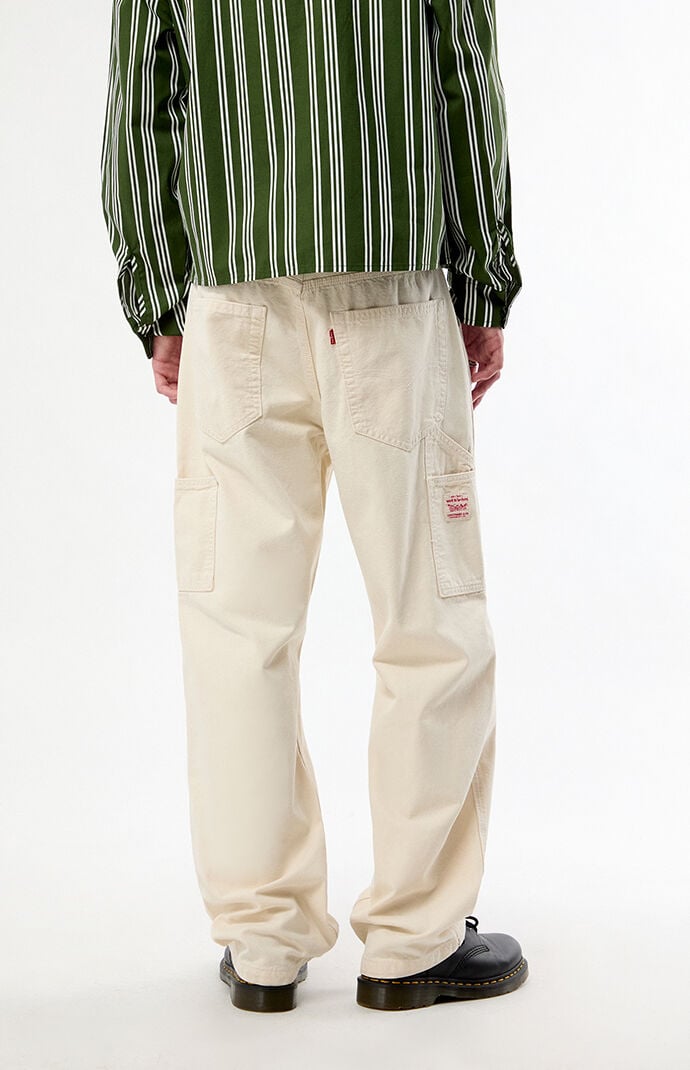 Levi's Cream 568 Loose Straight Carpenter Pants