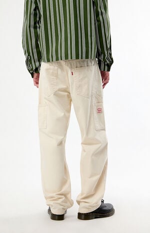 Cream 568 Loose Straight Carpenter Pants image number 1