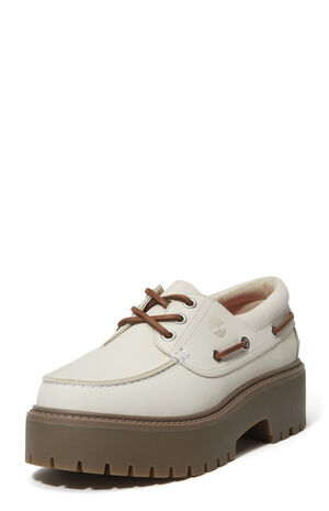 Women's Natural Nubuck Stone Street Boat Shoes image number 9