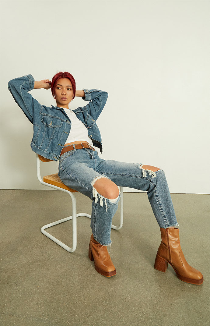 PacSun Eco Medium Blue Distressed High 