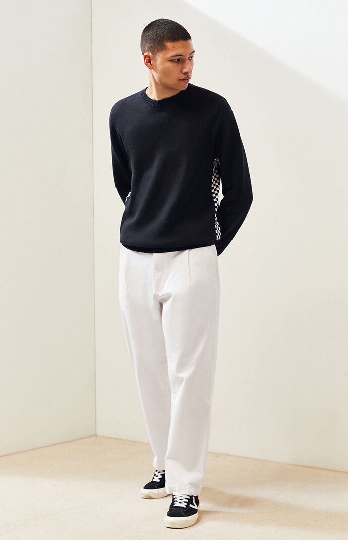 Centella Checker Crew Neck Sweater