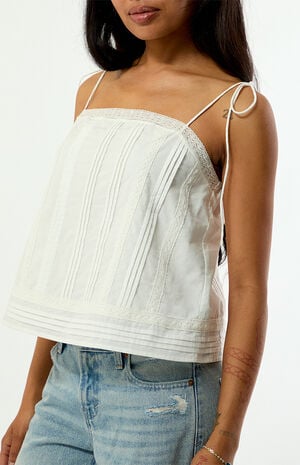 Daniela Square Neck Linen Tank Top image number 2