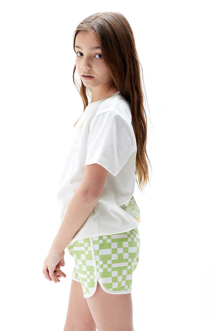 ★DIADORA★ Dolphin terry three-quarter pants WHITE D5222LHP Pacsun Kids Dolphin Checkered Shorts | PacSun