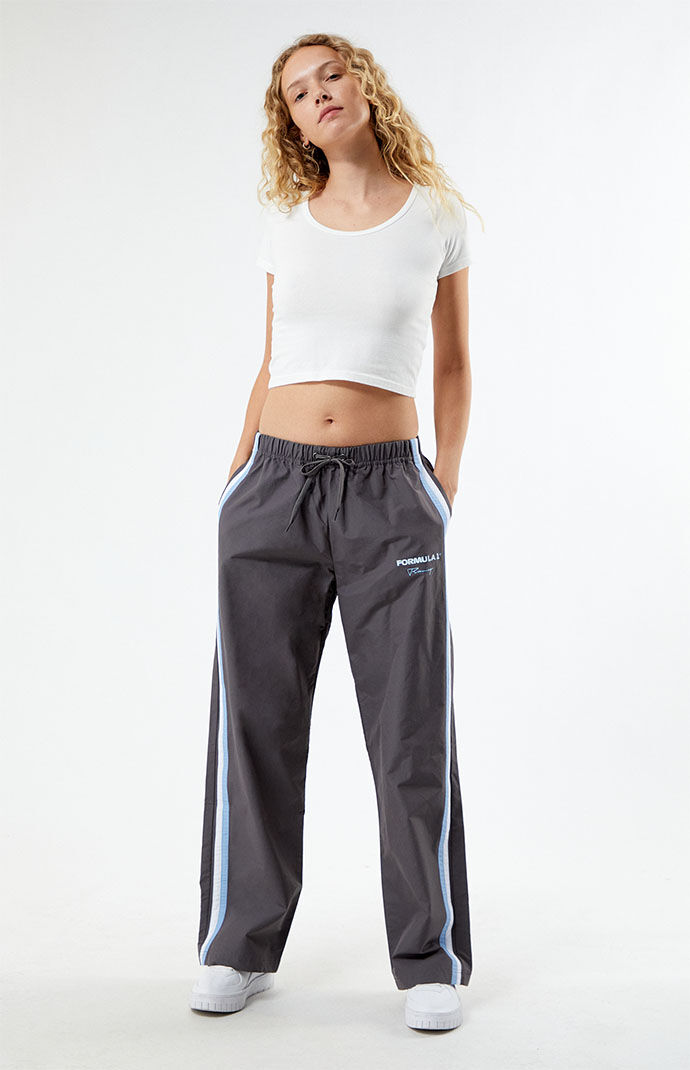 Women's woven track clearance pants