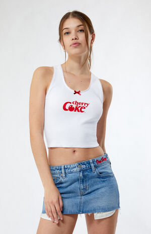 By PacSun Cherry Coke Low Rise Micro Denim Mini Skirt image number 1